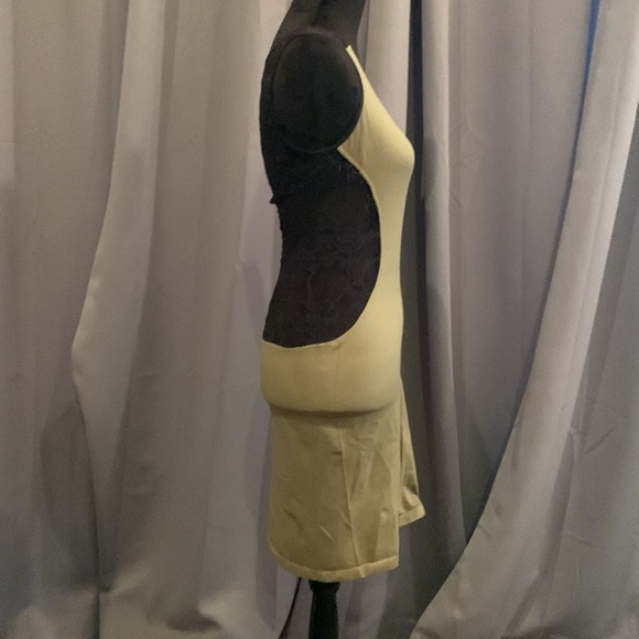DEREK HEART stretchy olive green and black lace dress. M/L. - Picture 2 of 9